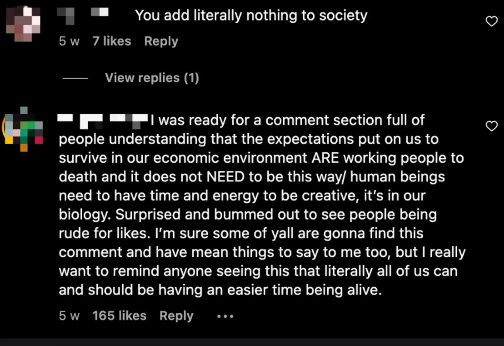 People have been left divided by Zoe's comments about 9-5 working.