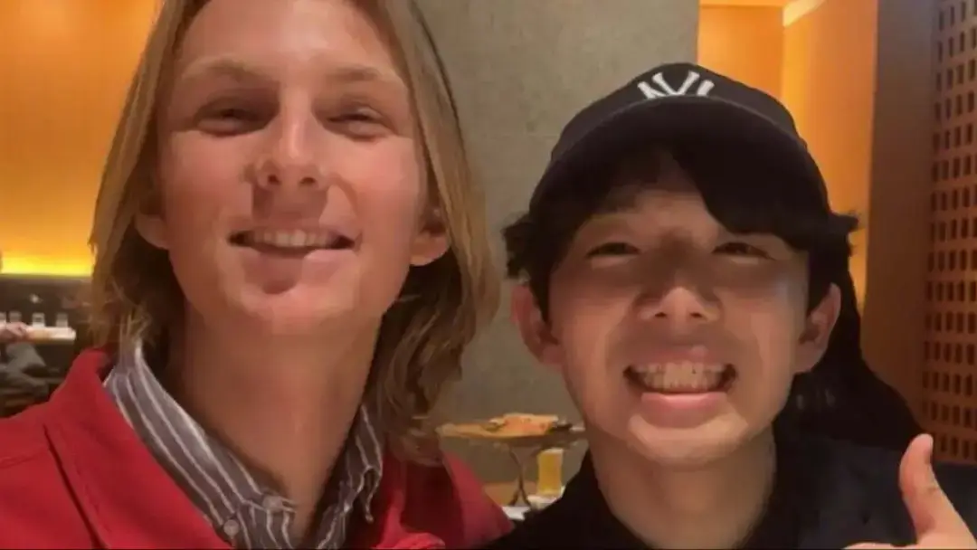 Weston made friends with Hiyu Shikari during his trip (Hiyu Shikari)
