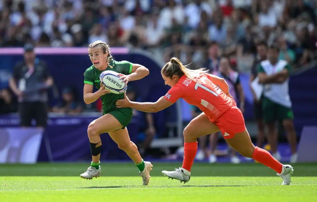 Team GB beat Ireland in the women's Olympic rugby sevens. (Stephen McCarthy/Sportsfile via Getty Images)