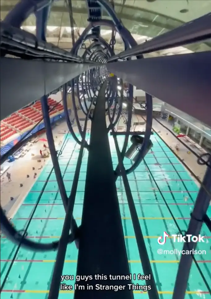 The walkway is pretty intimidating.