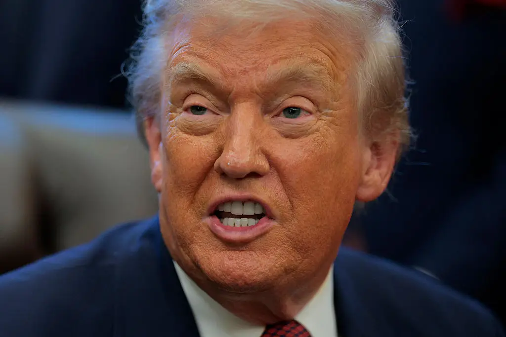 Donald Trump is once again angry with the UK - putting the UK - US trade deal in jeopardy (Photo by Chip Somodevilla/Getty Images)