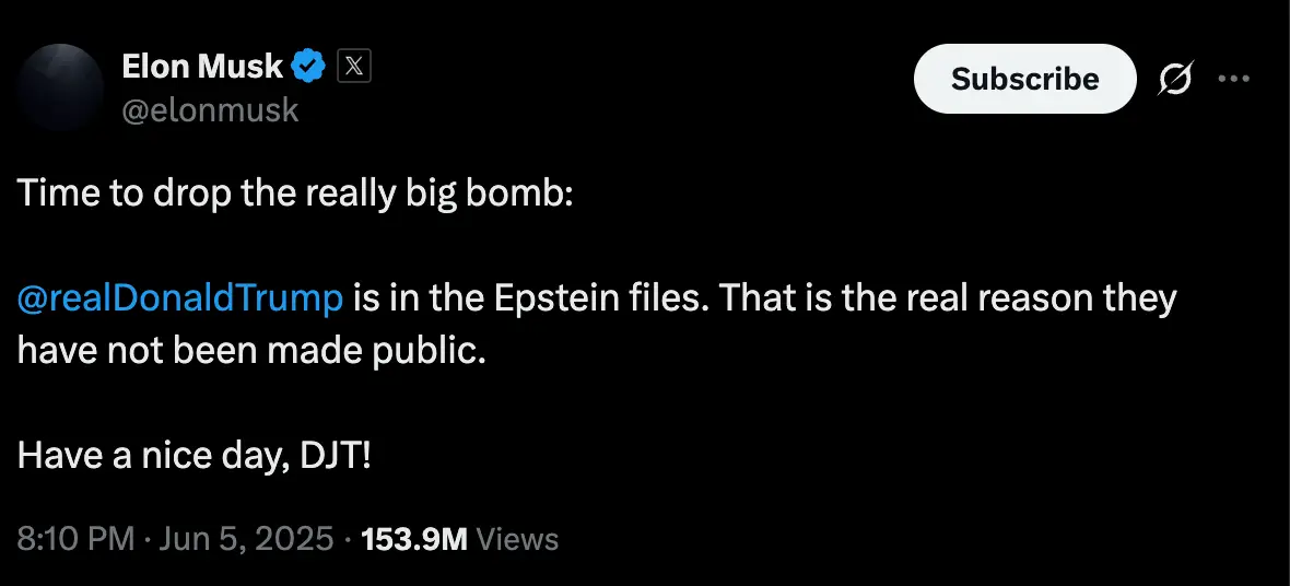 Elon Musk made the accusation on his Twitter (X/Elon Musk)