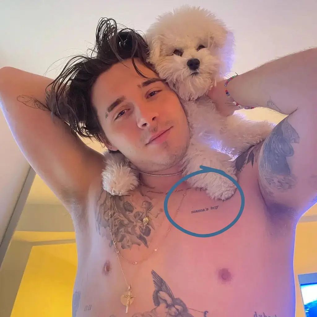 Brooklyn Beckham's 'mama's boy' tattoo has gone (UNILAD/brooklynpeltzbeckham/Instagram)