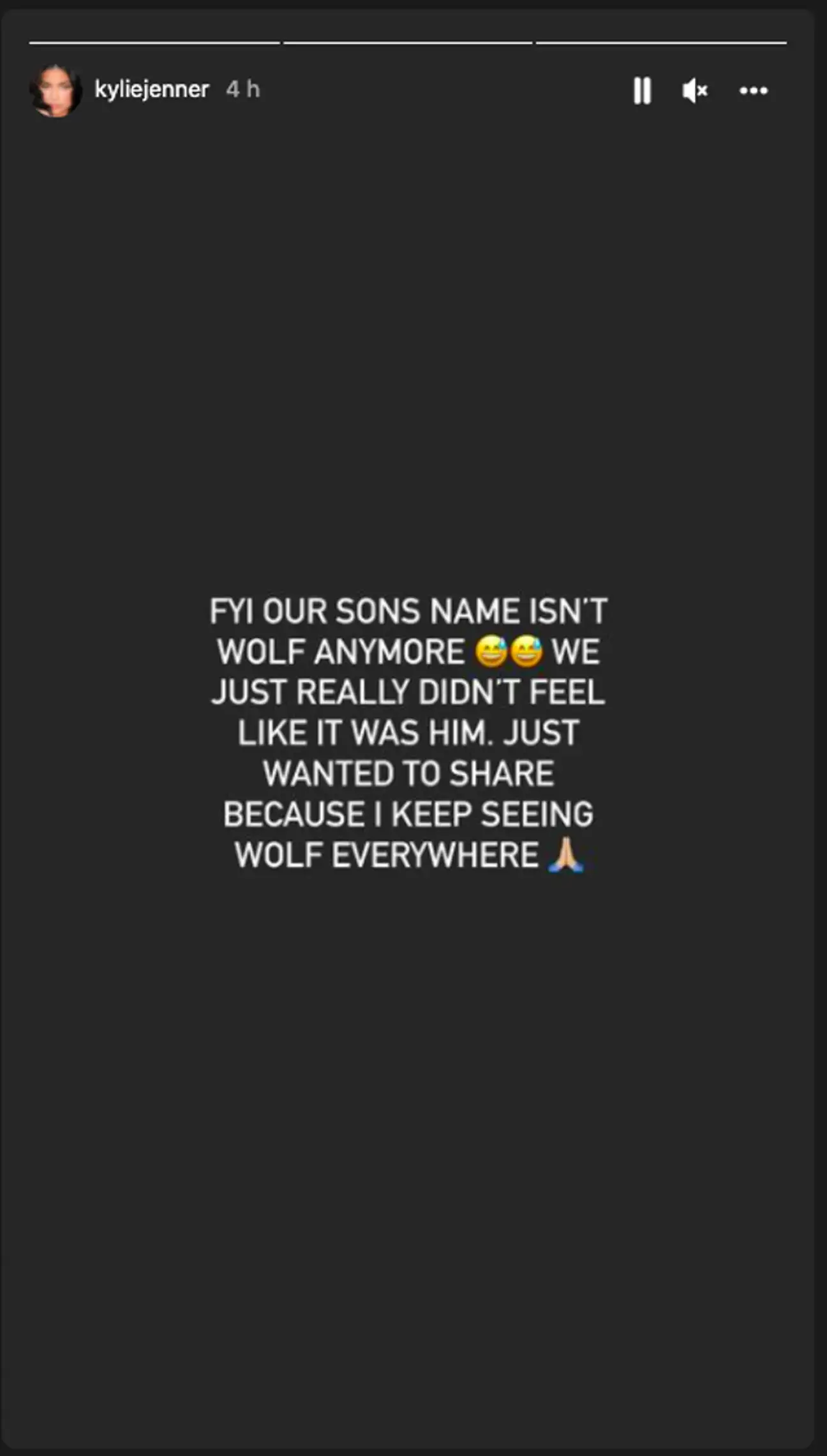 Kylie previously shared the news on Instagram.