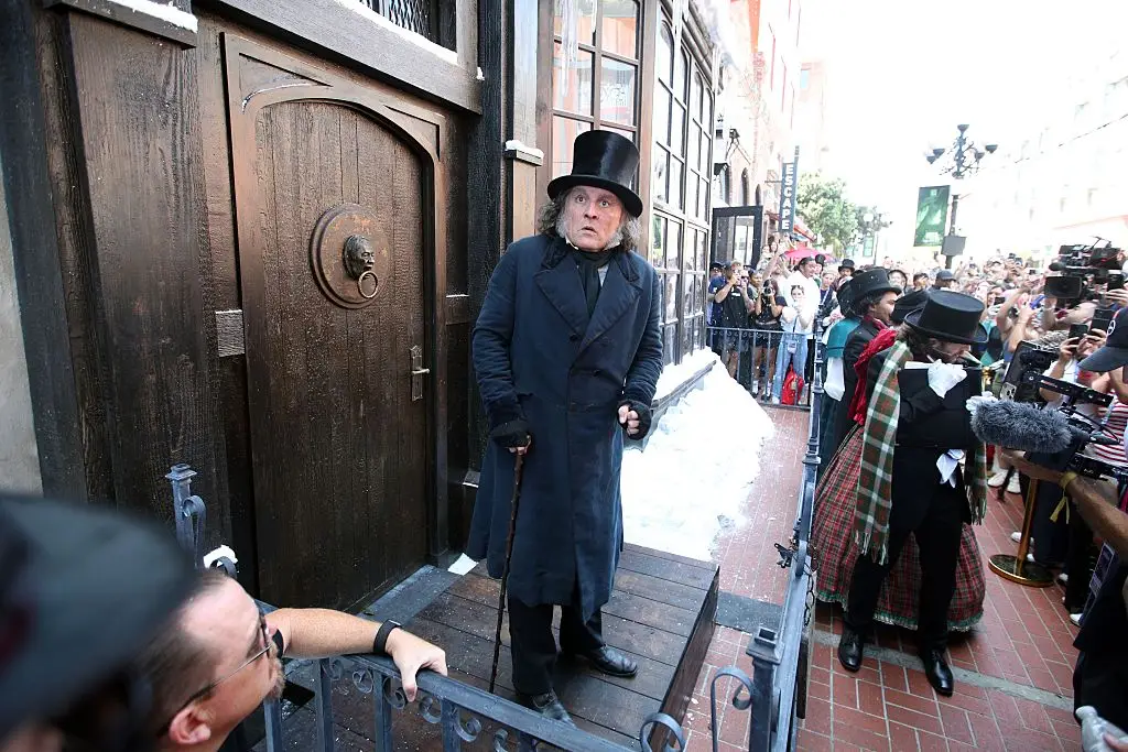 Depp stayed in character as Scrooge whilst making the Trump joke throughout the Comic-Con stunt (Getty Images/Daniel Knighton/Getty Images)