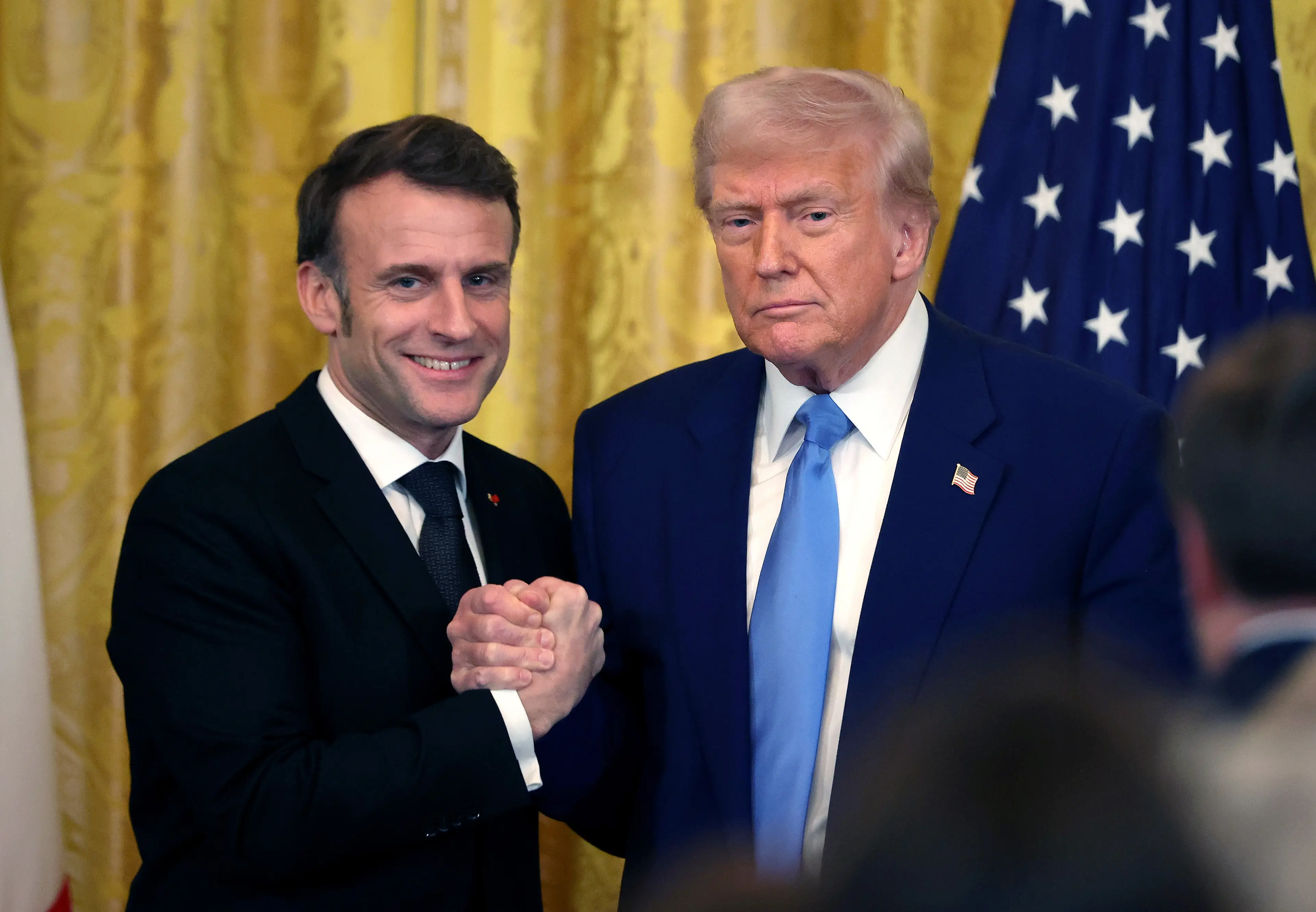 The White House said the bruise is a result of 'handshakes' (Tasos Katopodis/Getty Images)