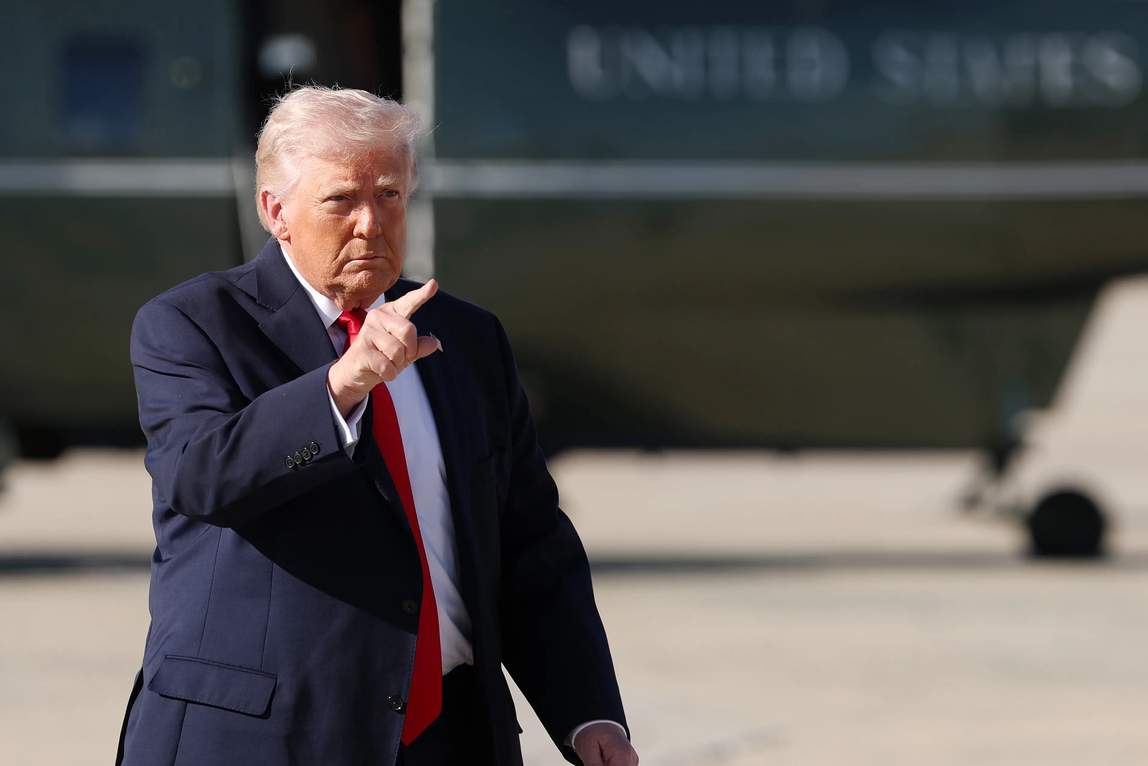 Trump coming for the polls (Tasos Katopodis/Getty Images)