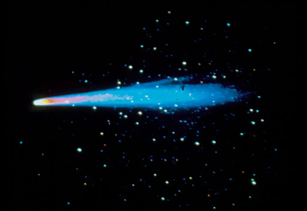 The Orionids originate from Halley's Comet, captured here by Soviet Probe Vega in 1986 (Liaison/Getty Images)