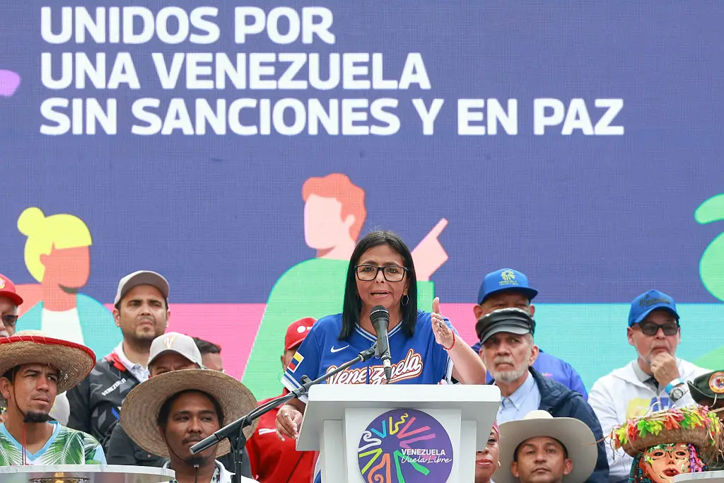 Interim Venezuelan president Delcy Rodriguez (Photo by Javier Campos/NurPhoto via Getty Images)