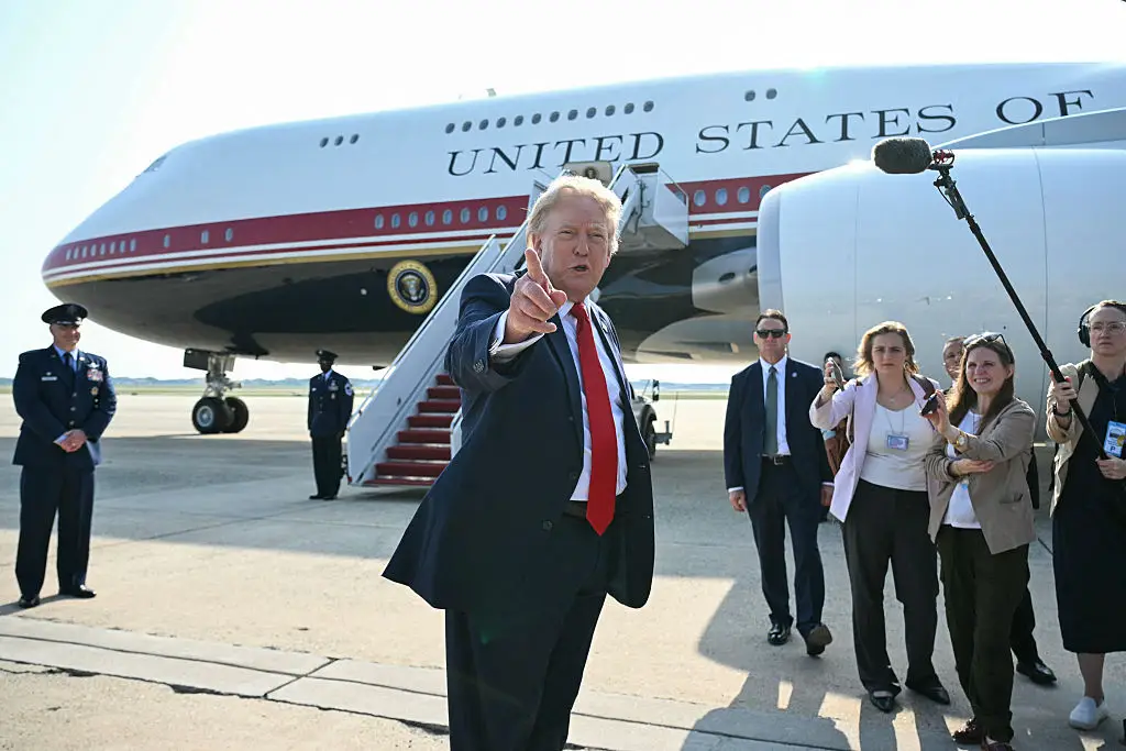 The jet made its debut flight on Wednesday (Photo by SAUL LOEB / AFP via Getty Images)