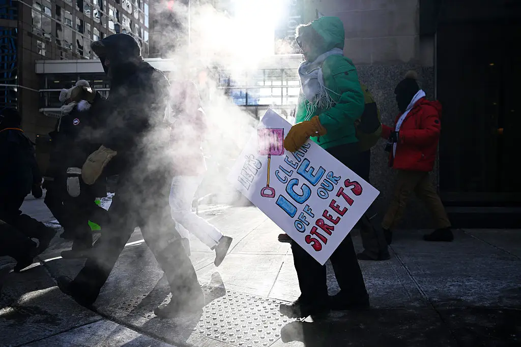 There have been widespread anti-ICE protests (Stephen Maturen/Getty Images)