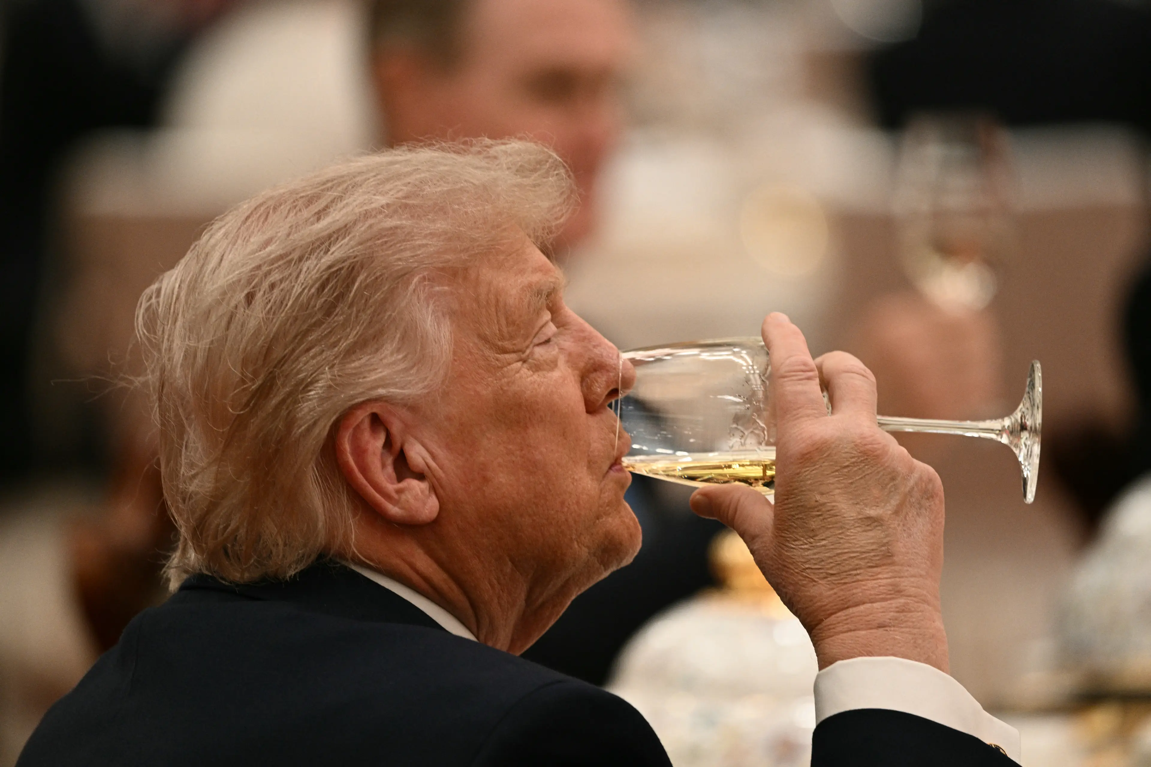 It marked Trump's first visit to the country since 2017 (Brendan SMIALOWSKI / AFP via Getty Images)