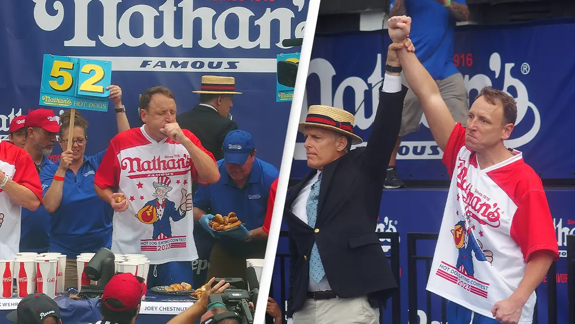 Man who ate 62 hot dogs in 10 minutes reveals how he feels after