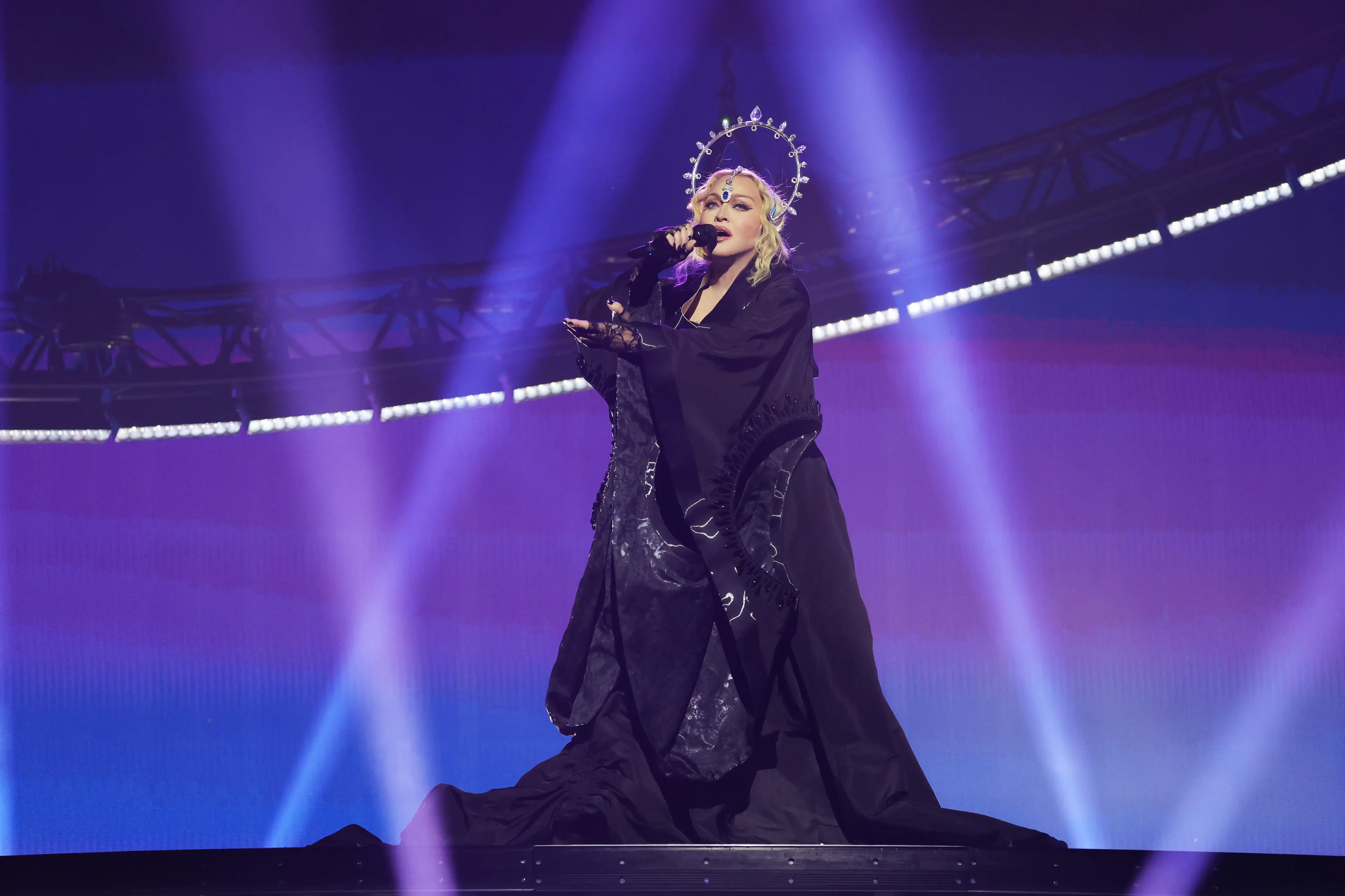 Madonna kicked off her tour last night, October 14.