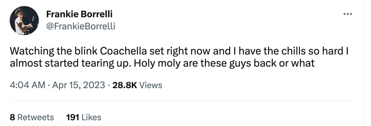 Fans had 'chills' watching the performance.