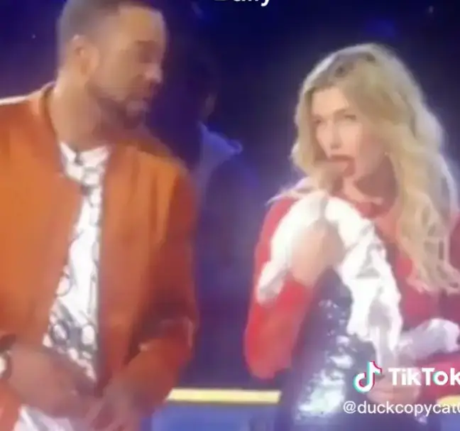 Hailey Bieber pretended to gag at the very mention of Taylor Swift.