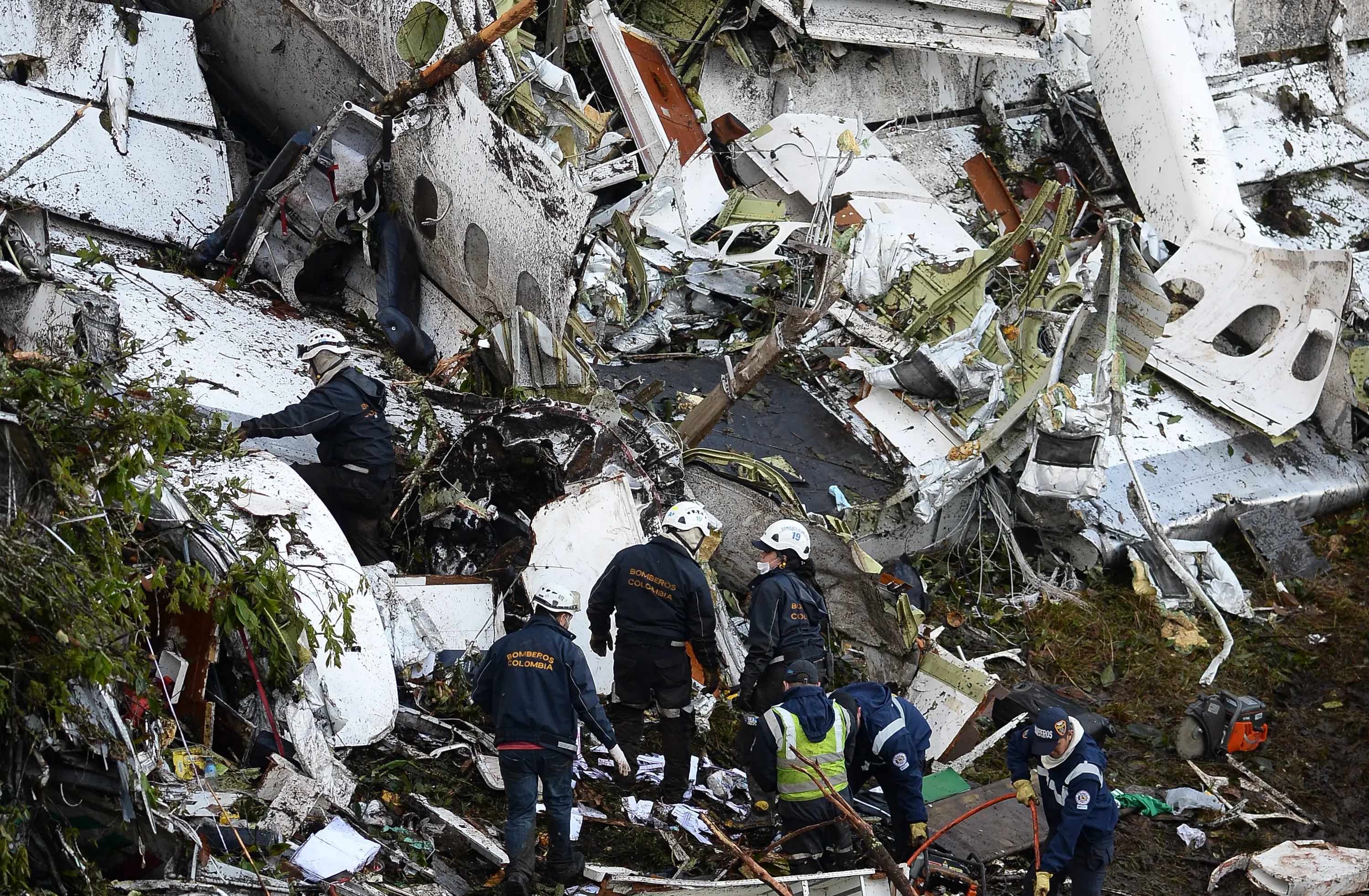 LaMia Flight 2933 had a Brazilian football team onboard. (RAUL ARBOLEDA/AFP via Getty Images)