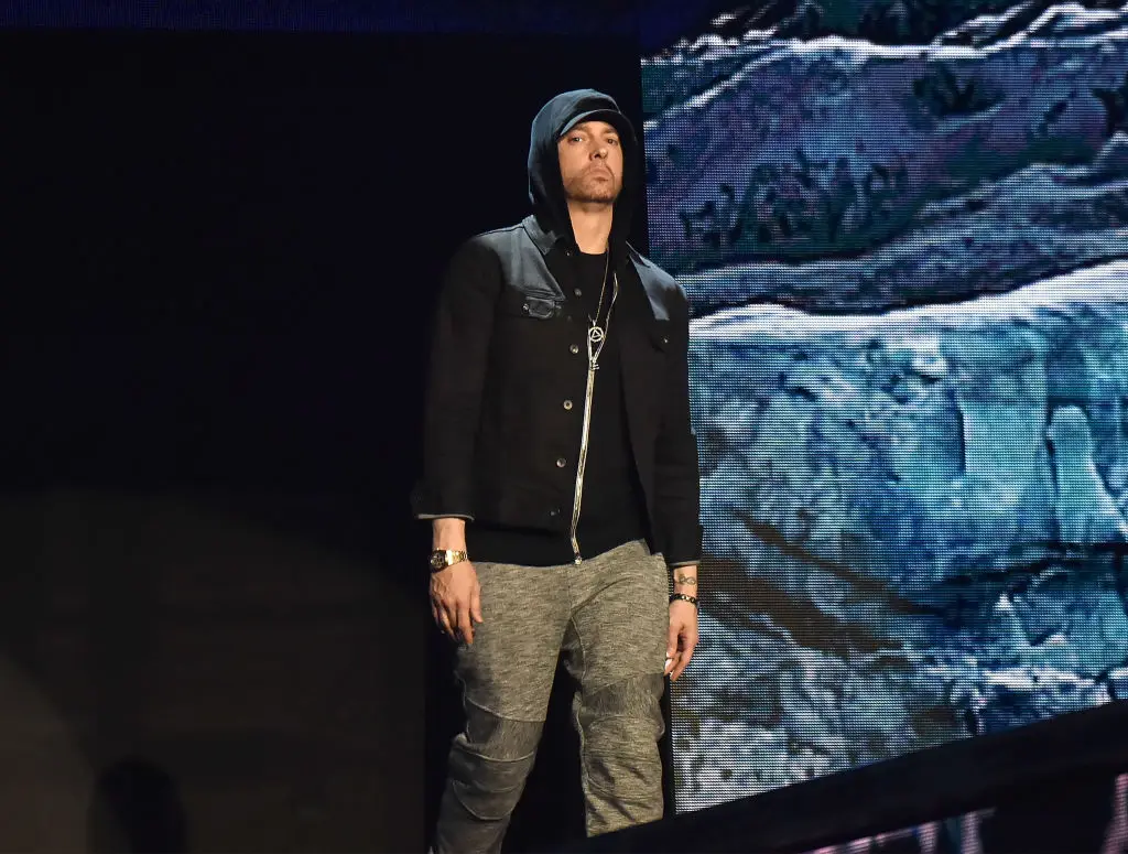 Eminem has made references to actor Christopher Reeve 44 times throughout his career. (Kevin Mazur/WireImage)