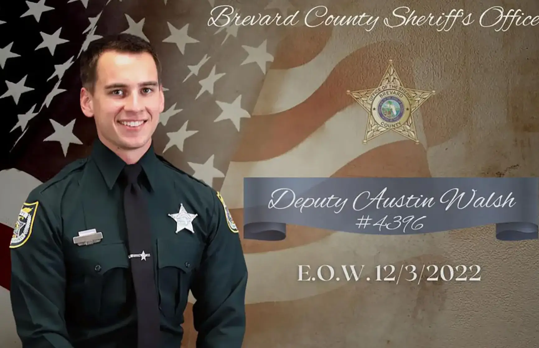 Deputy Austin Walsh died from a single gunshot wound.