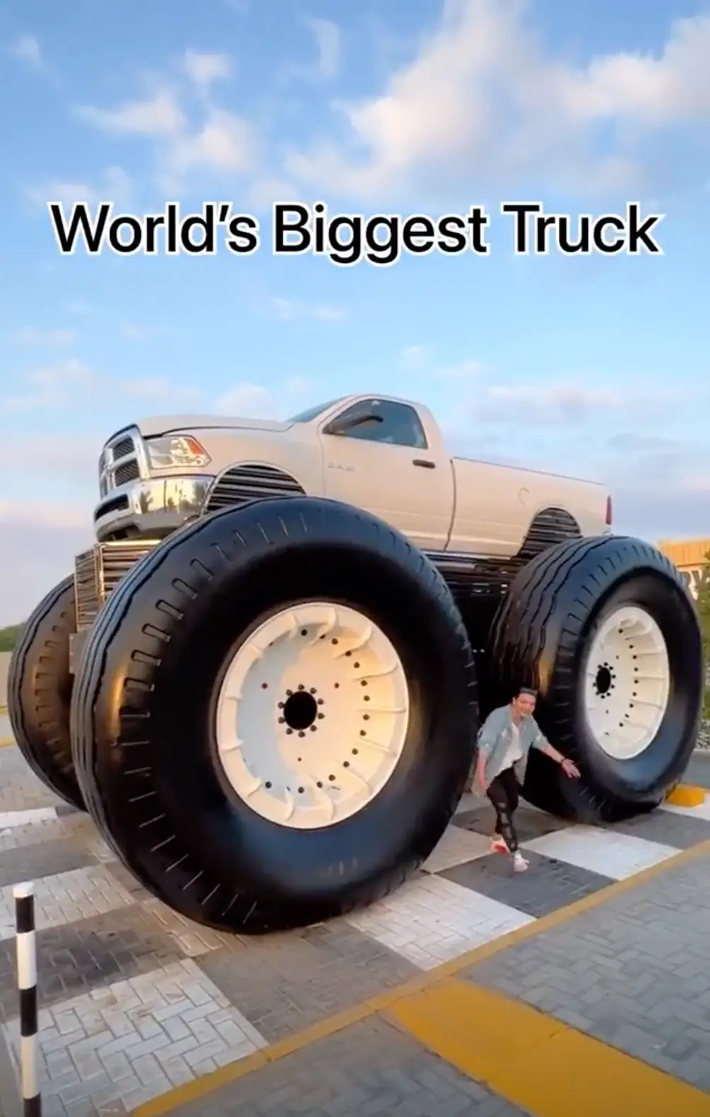 The wheels are taller than most NBA players.