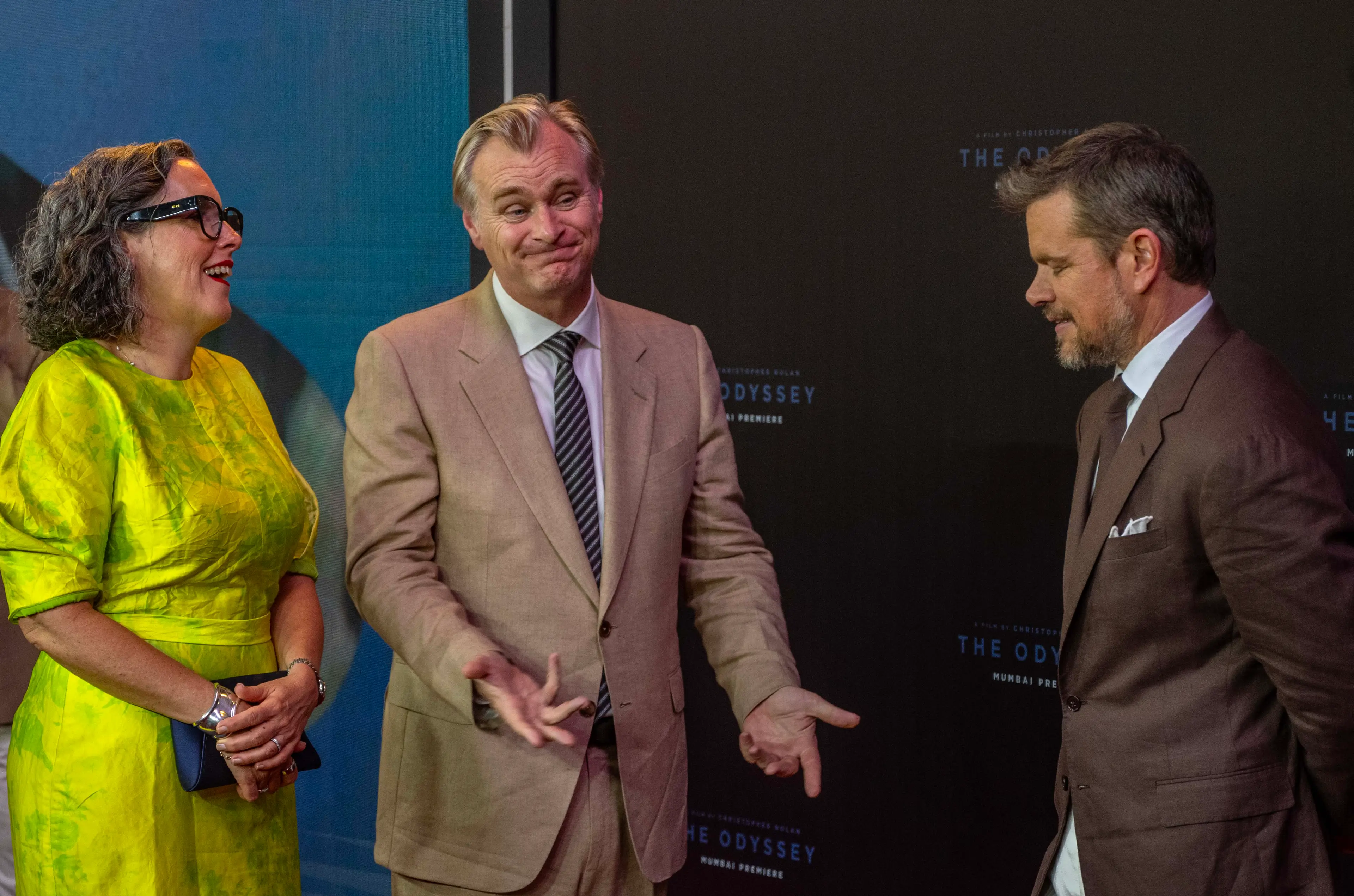 Nolan tried his best but the pun was too difficult to fit in (Satish Bate/Hindustan Times via Getty Images)