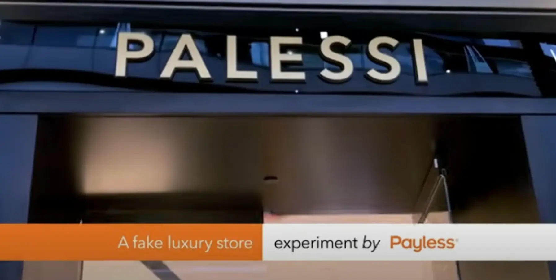 The fake store was opened in Los Angeles (Payless/YouTube)