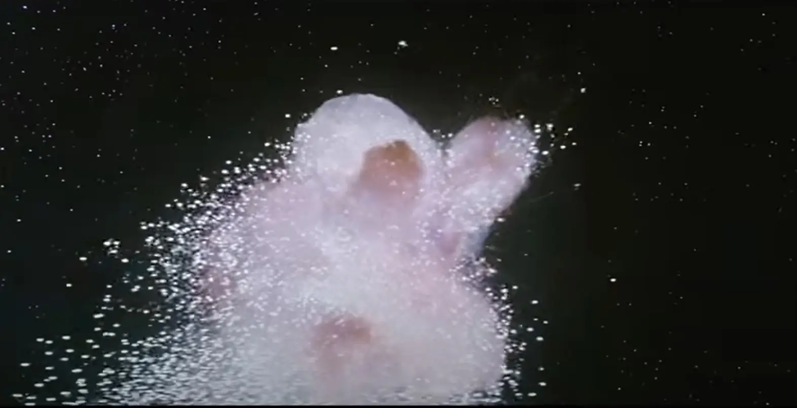 The Death Star destruction as it originally looked in the original Star Wars.