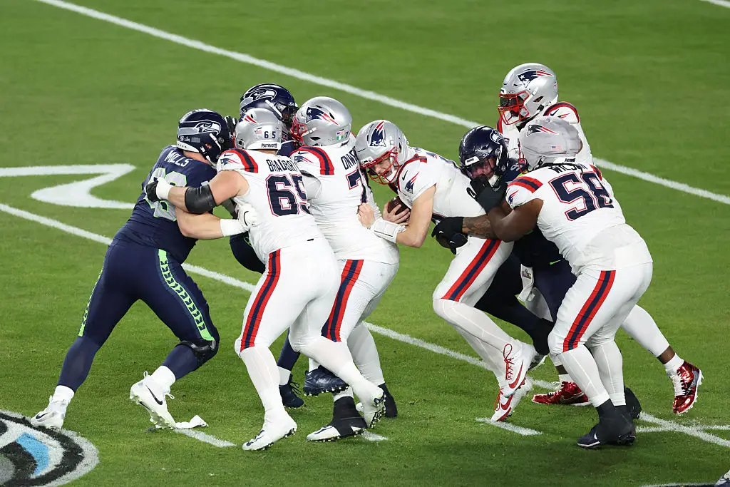Despite a solid effort, the Patriots were no match for the Seahawks (Matthew Huang/Icon Sportswire via Getty Images)