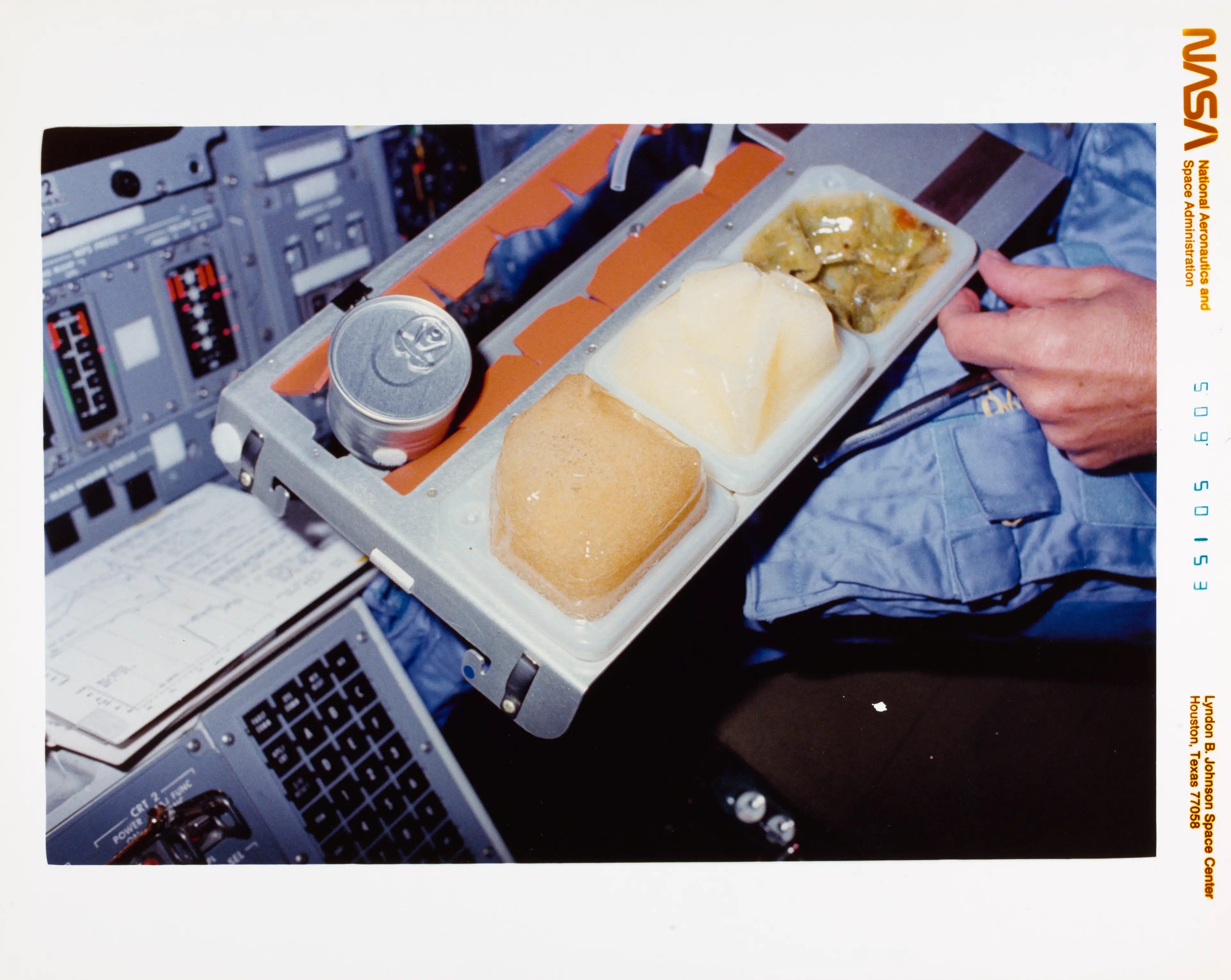 NASA space food has come a long way since this 1983 picture, but there are still issues need to be addressed for long journeys (Brandon Bell/Getty Images)icture