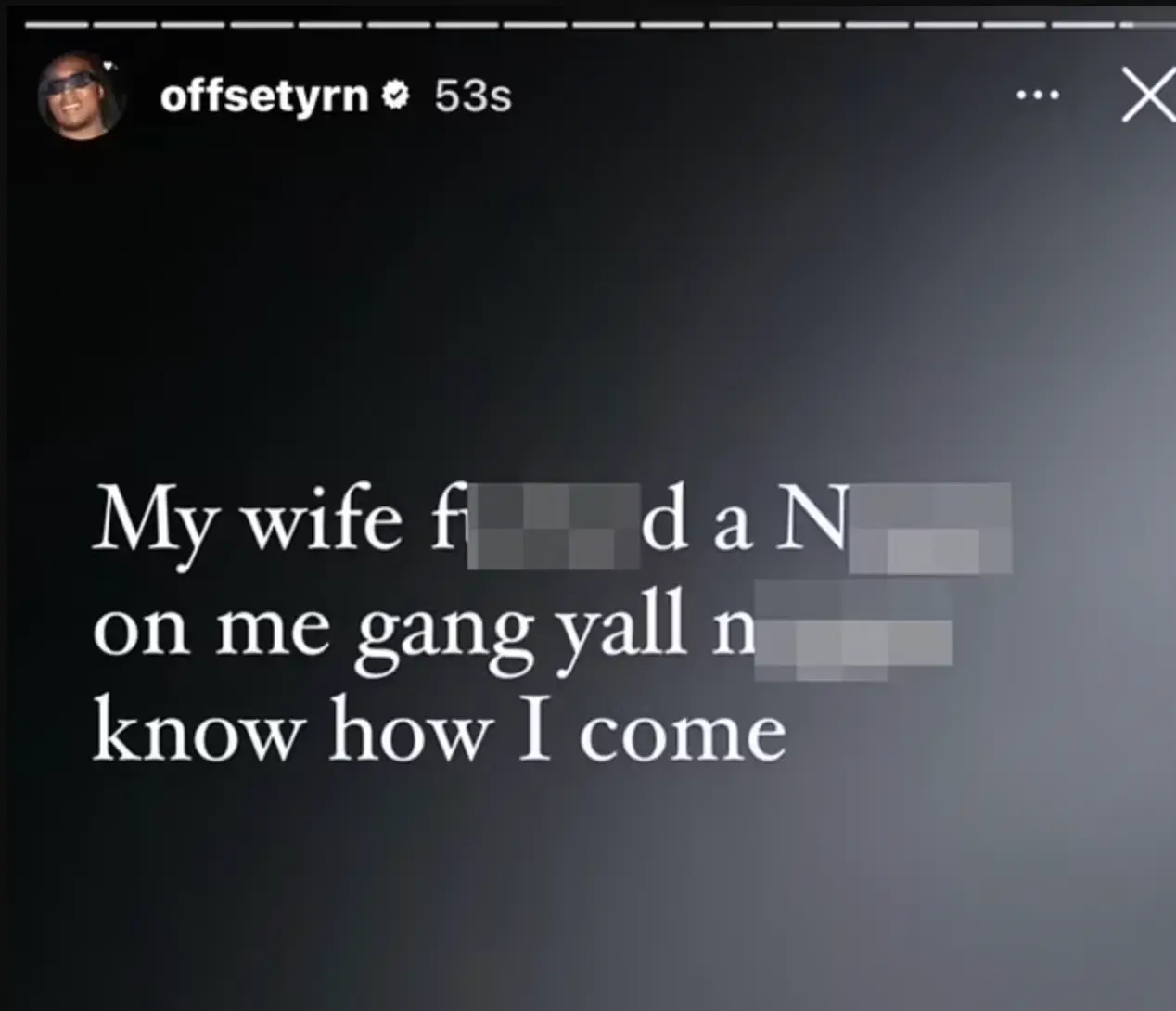 Offset posted the claims earlier this year.