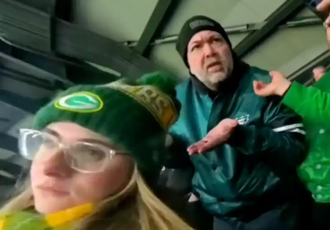 Ryan Caldwell was filmed hurling abuse at the couple (Alexander Basara/Twitter)