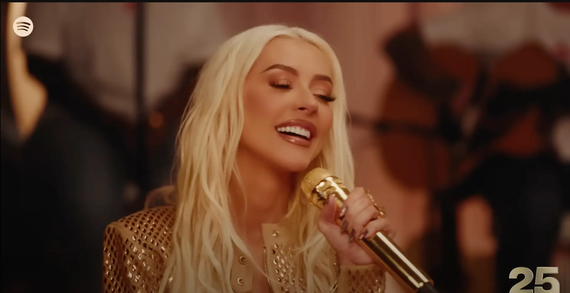 Christina Aguilera celebrated 25 years since the release of her debut album (Spotify/Christina Aguilera/YouTube)