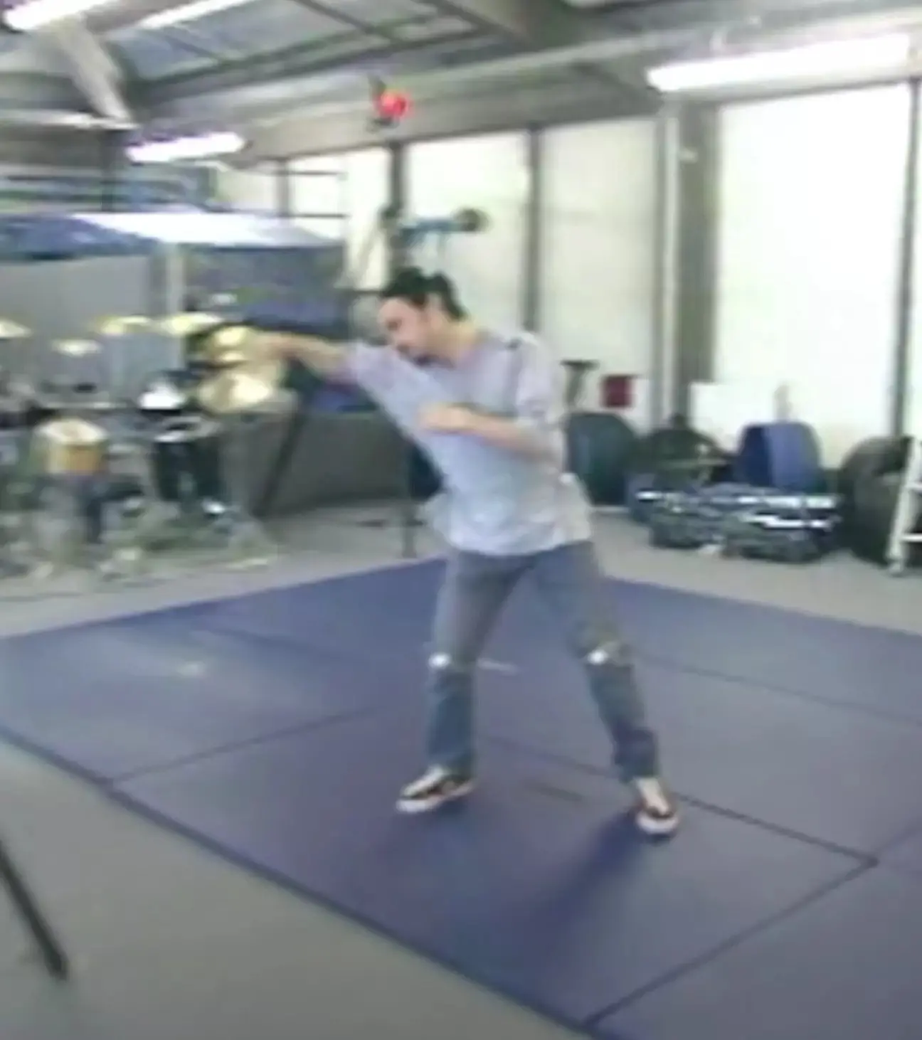 Darren working on the early fight scenes.