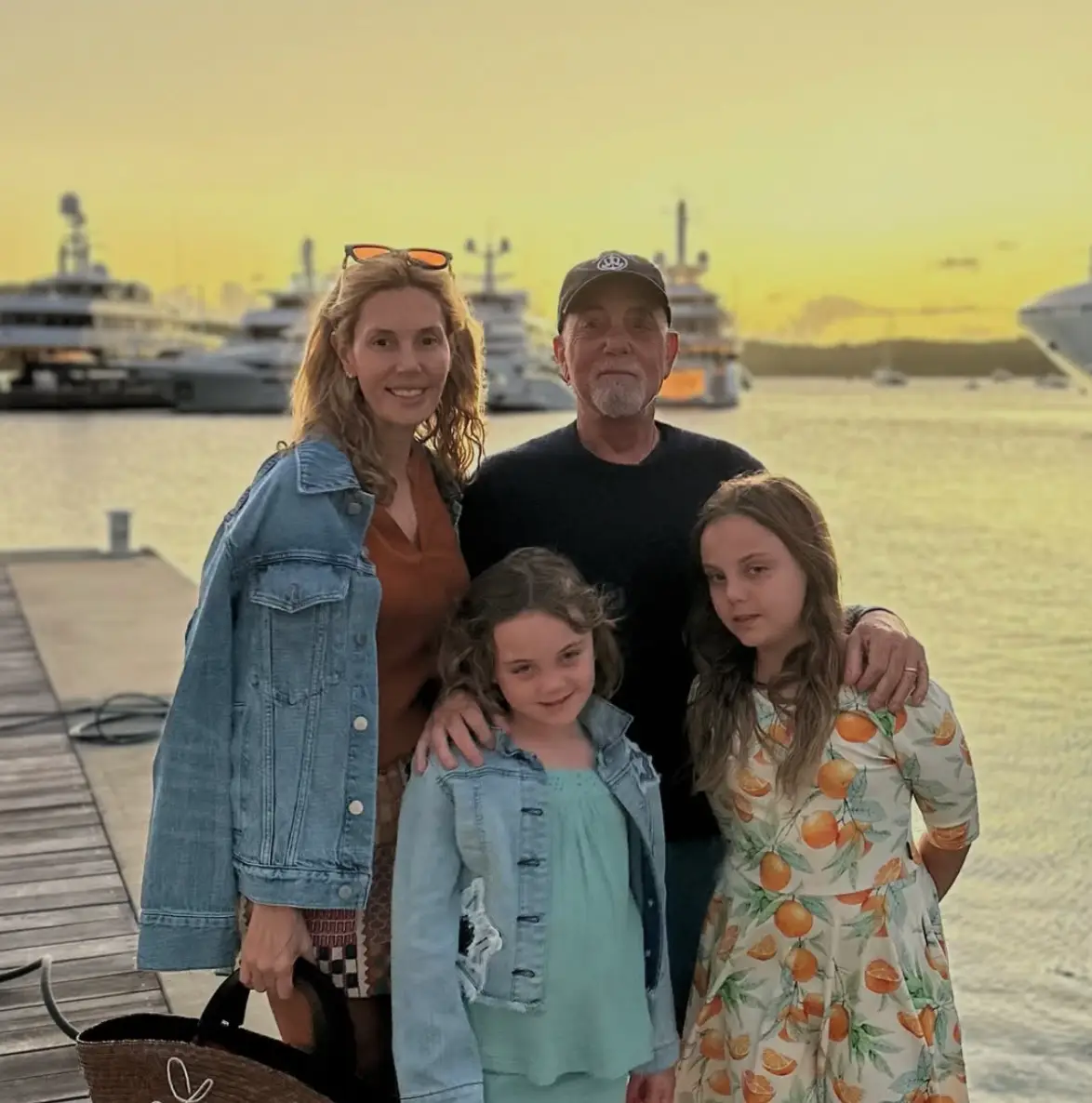 Billy Joel's wife Alexis Roderick Joel shared this picture with his fans, which includes her alongside the singer and their two kids, thanking them for their support (Instagram/@billyjoel)