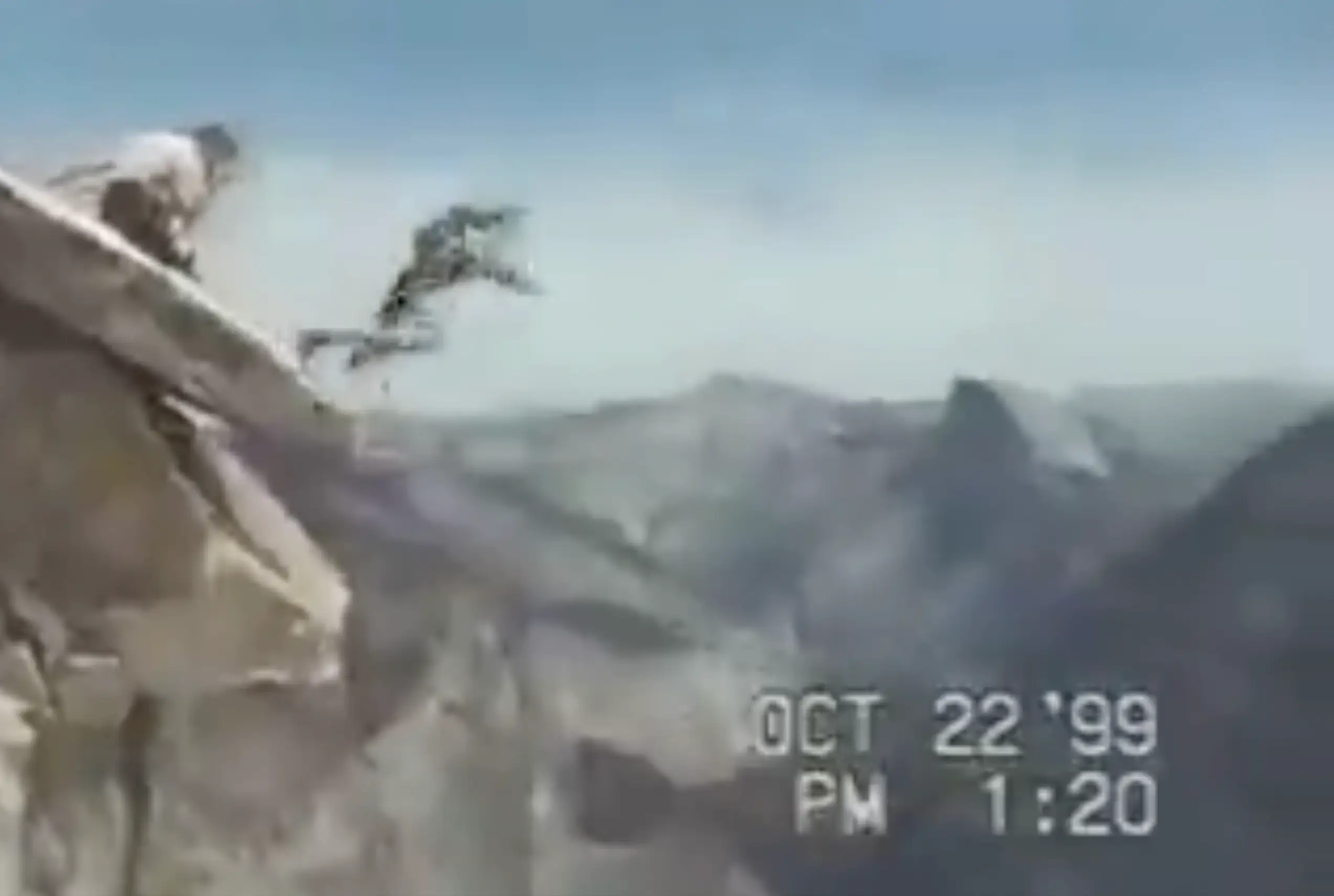 Davis could be seen falling me in the footage.