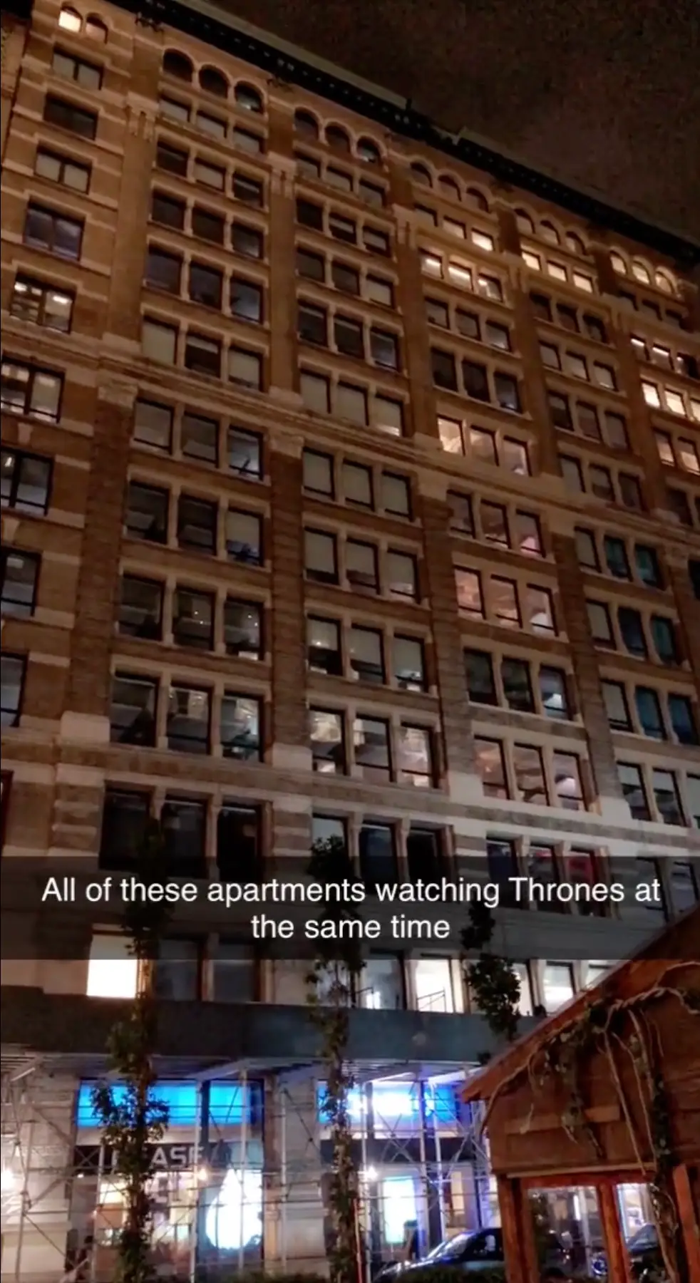 One block of NYC apartments is on entirely the same wavelength with the show.