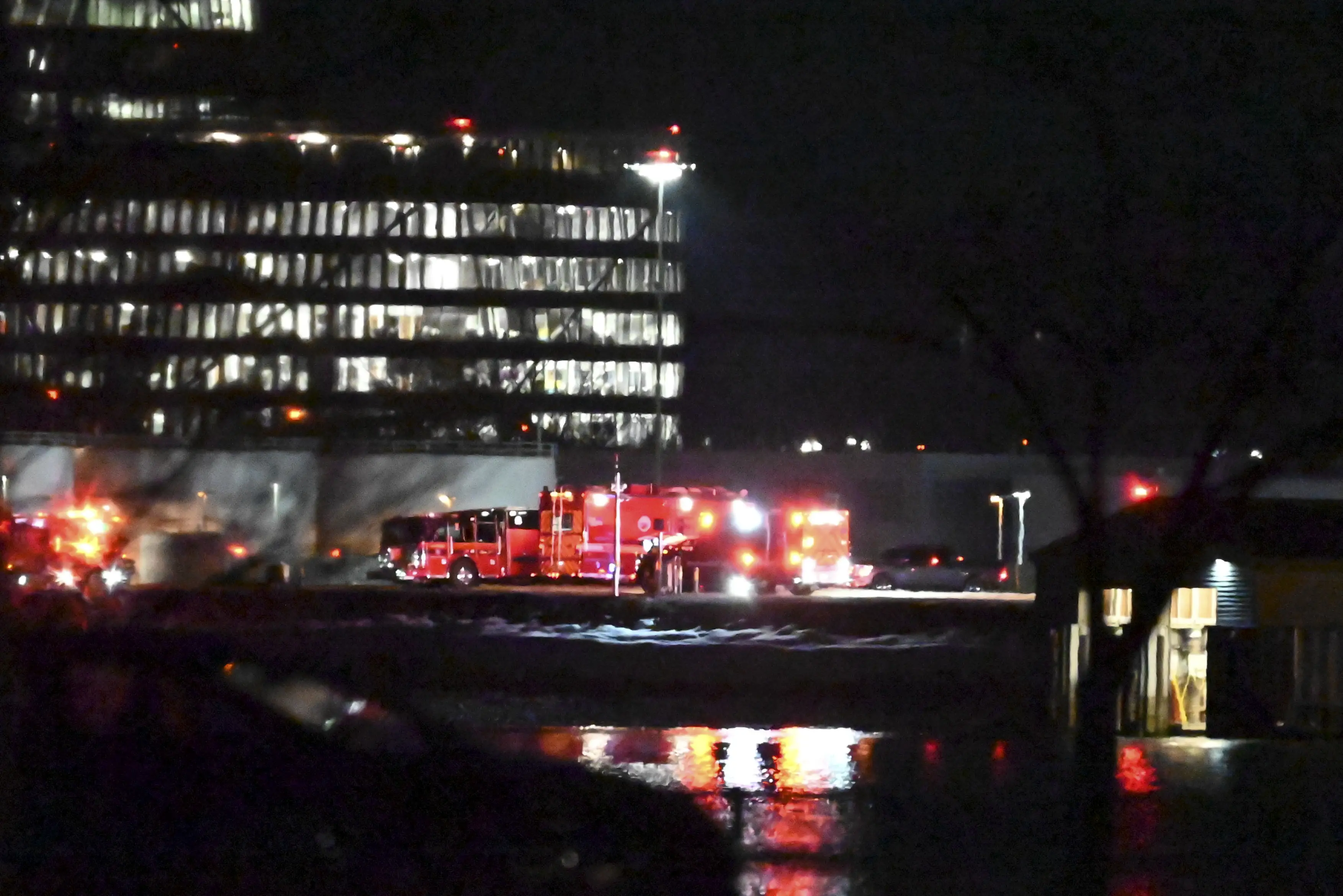 Around 300 emergency personnel were at the scene last night (Kyle Mazza/Anadolu via Getty Images)