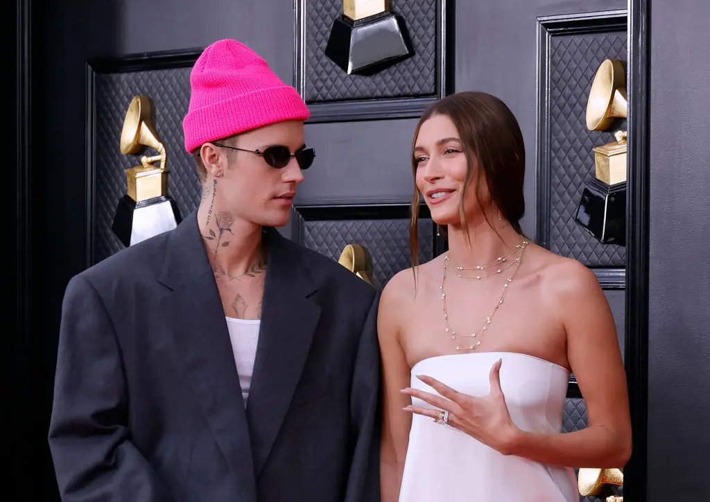 Hailey and Justin Bieber welcomed Jack Blues in 2024 (Frazer Harrison/Getty Images for The Recording Academy)