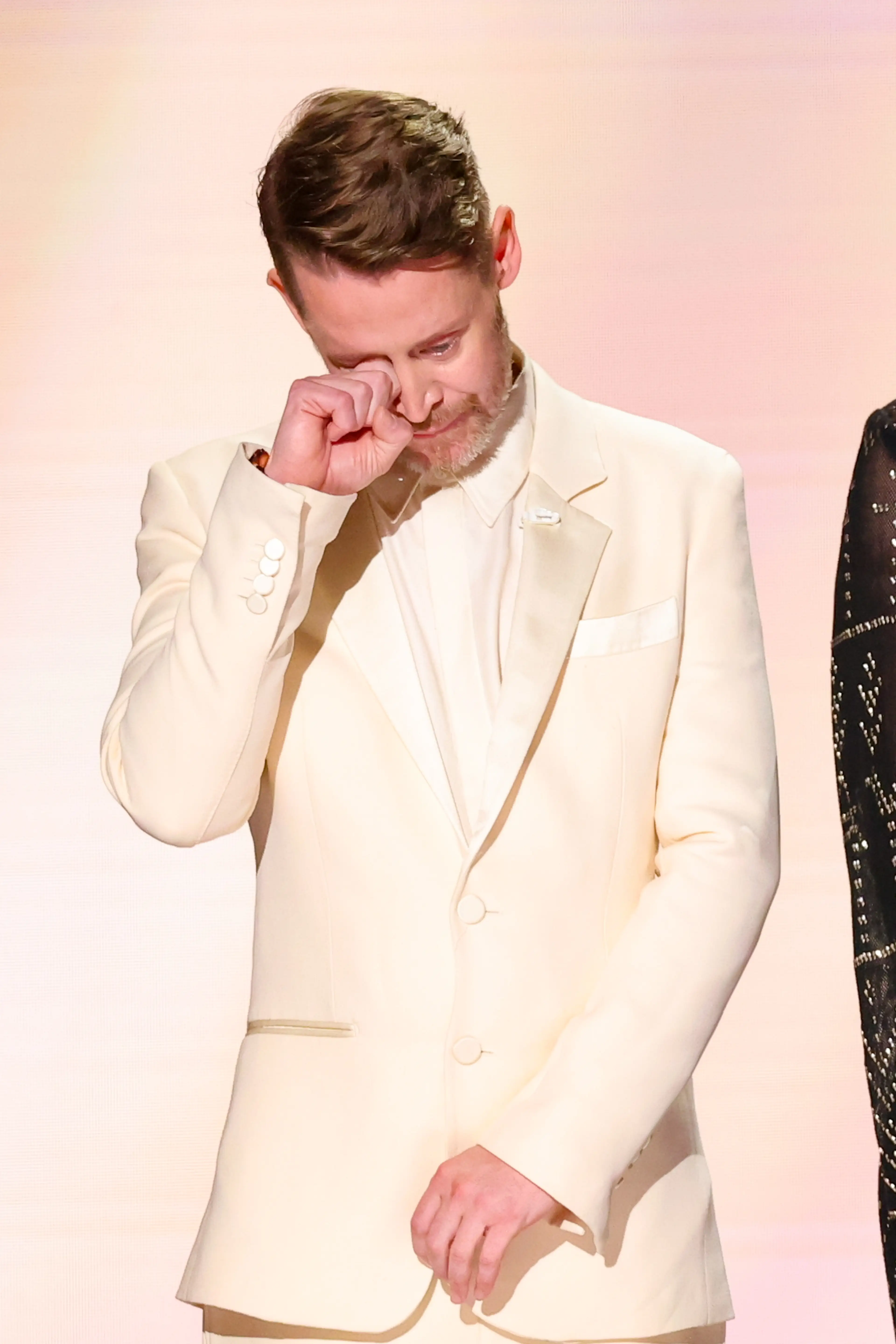 Culkin was visibly moved to tears during the tribute (Rich Polk/Variety via Getty Images)