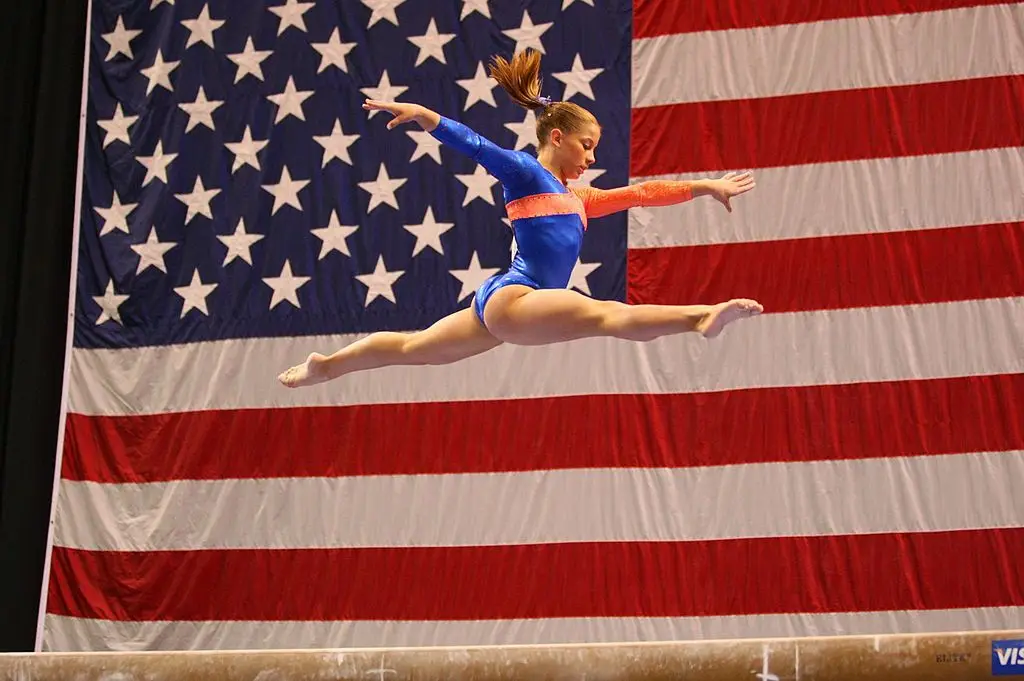 Shawn Johnson won a total of four Olympic medals during the 2008 Beijing Olympic Games. She secured one gold medal on the balance beam and three silver medals in the team competition, the individual all-around, and the floor exercise.(Photo by Peter Read Miller/Sports Illustrated via Getty Images)