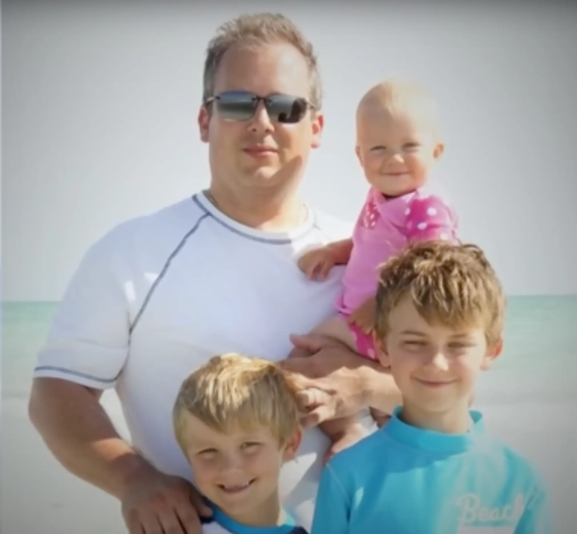 Zoe, 4, Tyler, 11, and Alek, 13, with their monster dad. (Law and Crime Network)