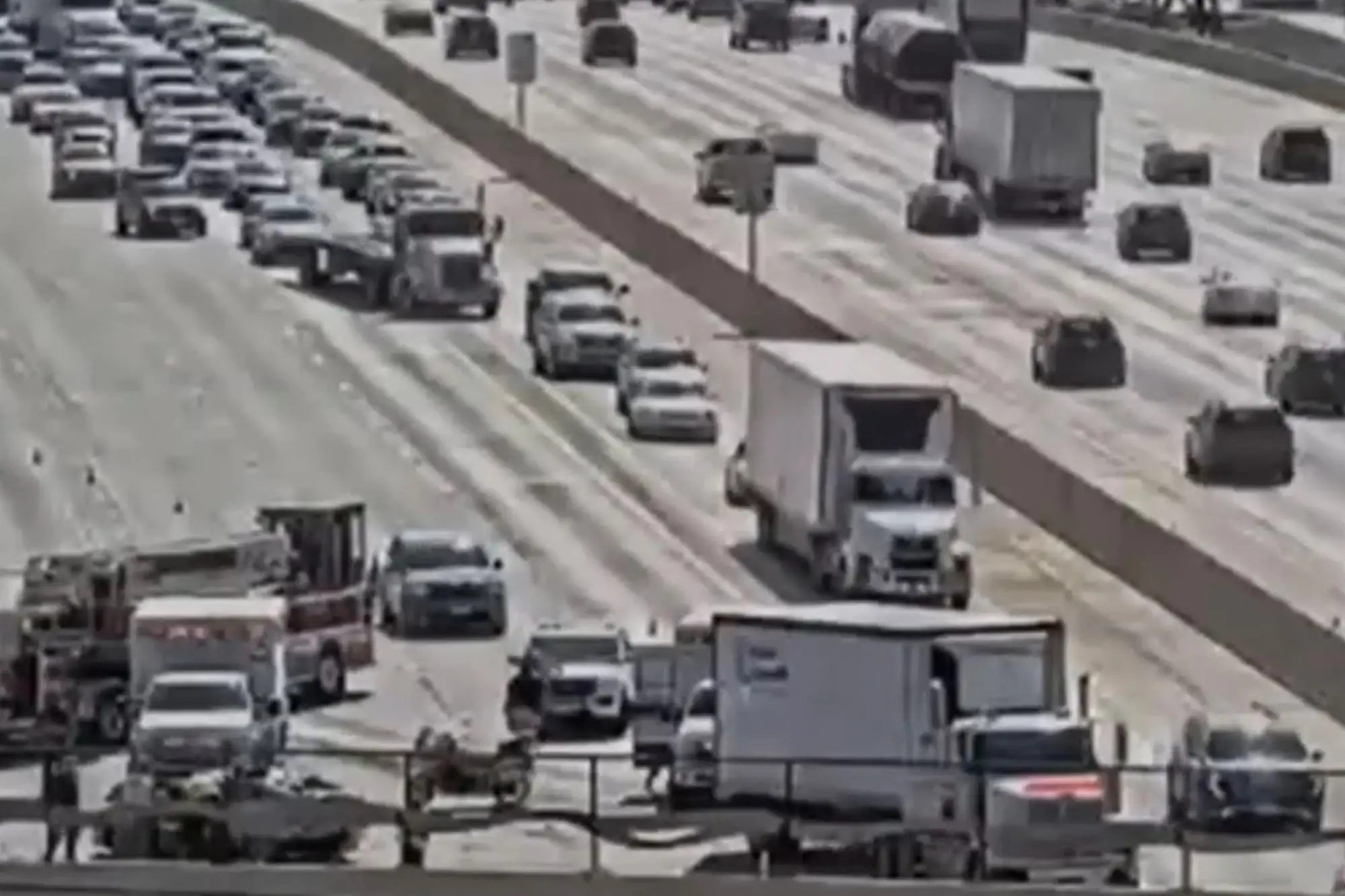 A large tire came off the truck, causing a multiple vehicle collision (KJZZ)