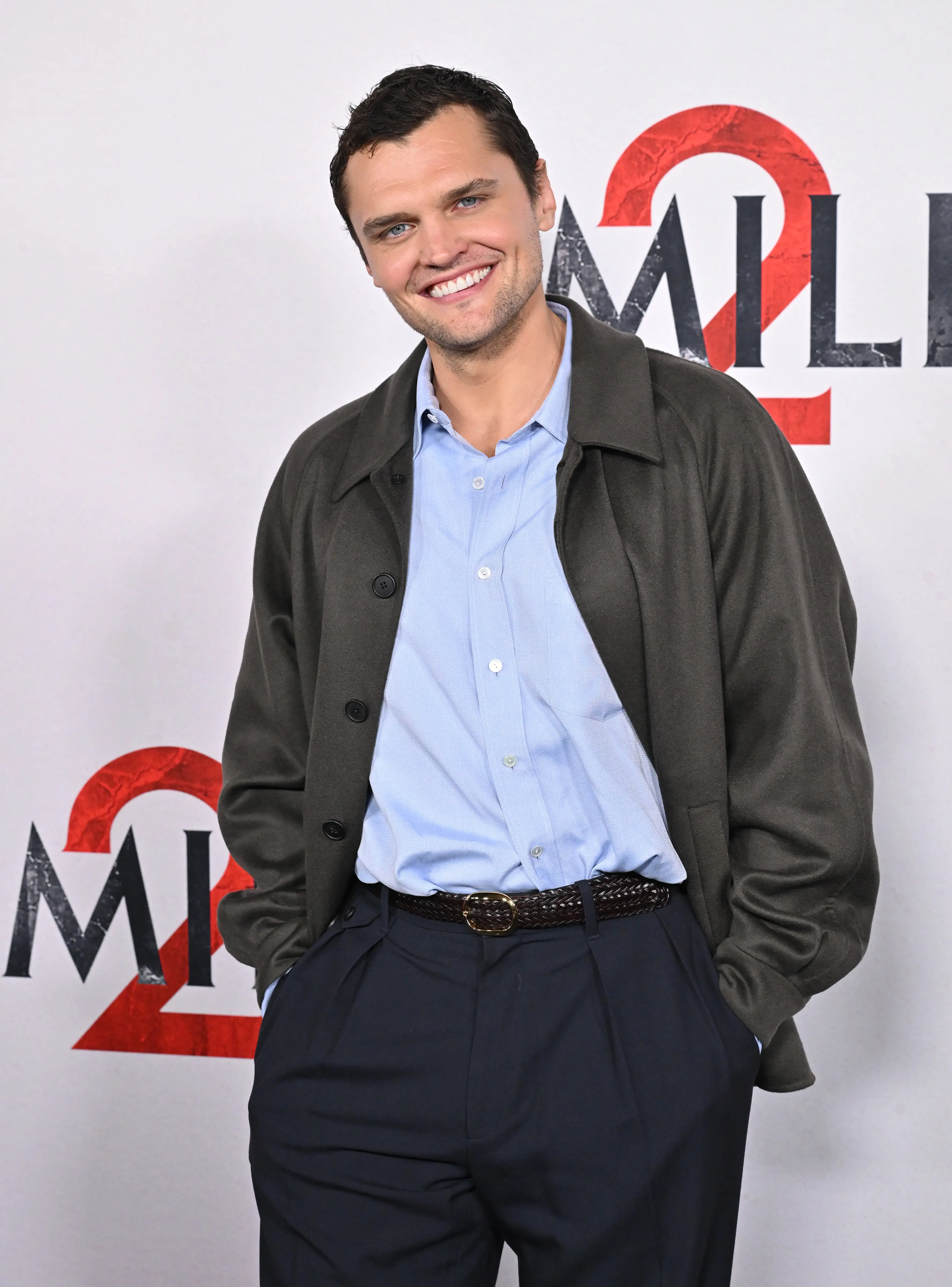 Ray Nicholson smiling like a 'normal' person at a red carpet event for the film (Axelle/Bauer-Griffin/FilmMagic)