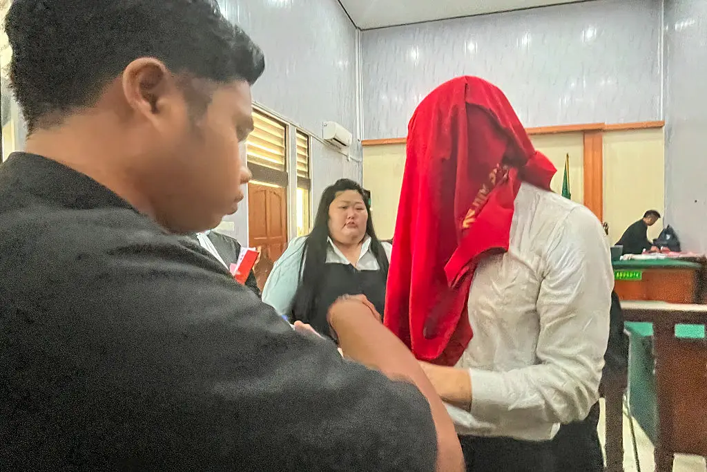 Swiss national Luzian Andrin Zgraggen will spend one year behind bars in Bali after he broke the rules of a sacred Hindu ritual (NI KOMANG ERVIANI / AFP via Getty Images)