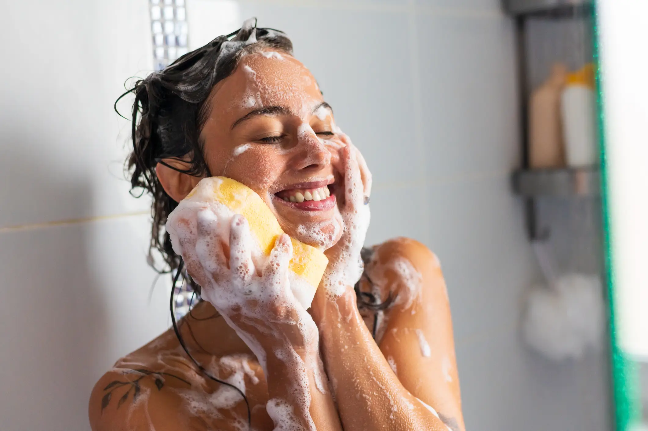 The easiest switch, according to Dr Kollimuttathuillam, is a fragrance-free body wash. "You still get the cleansing benefits without the added fragrance ingredients," he said (Getty stock image)