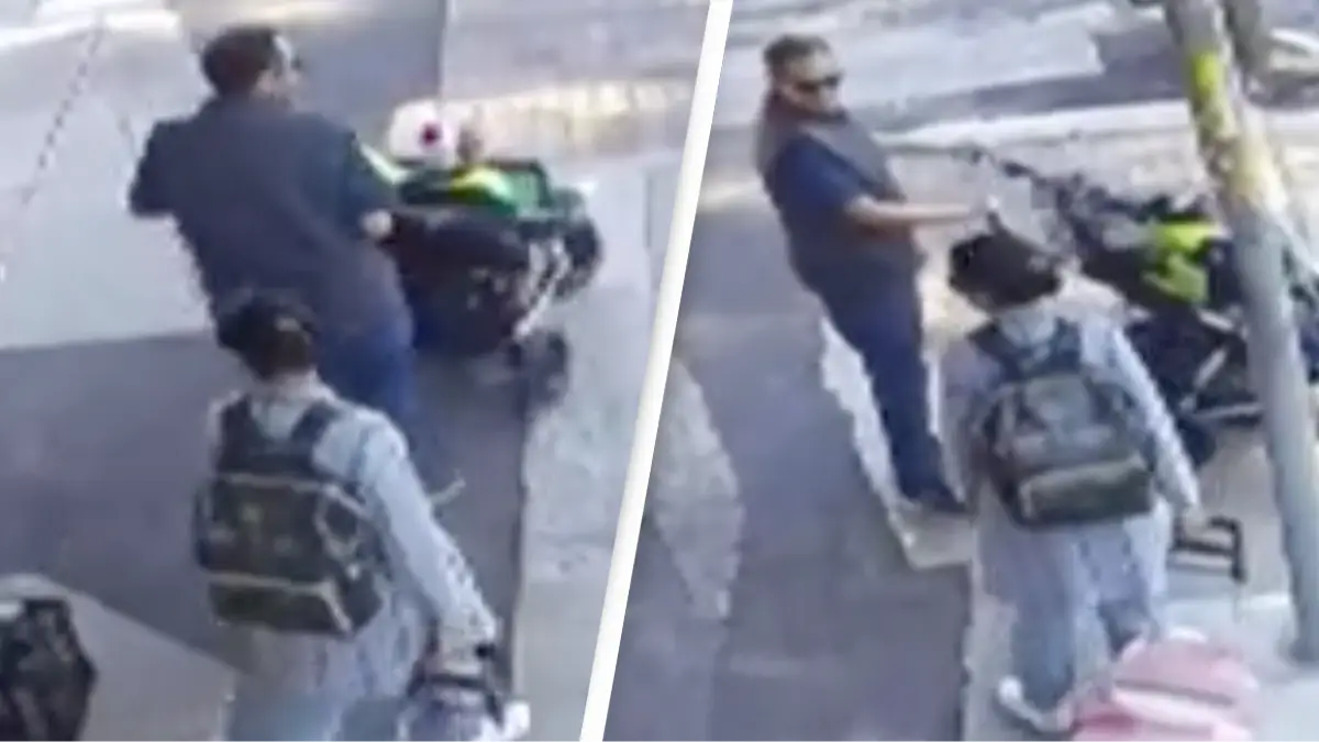 Heartbreaking CCTV footage shows final moments before stroller rolled onto tracks killing child and ‘heroic’ father