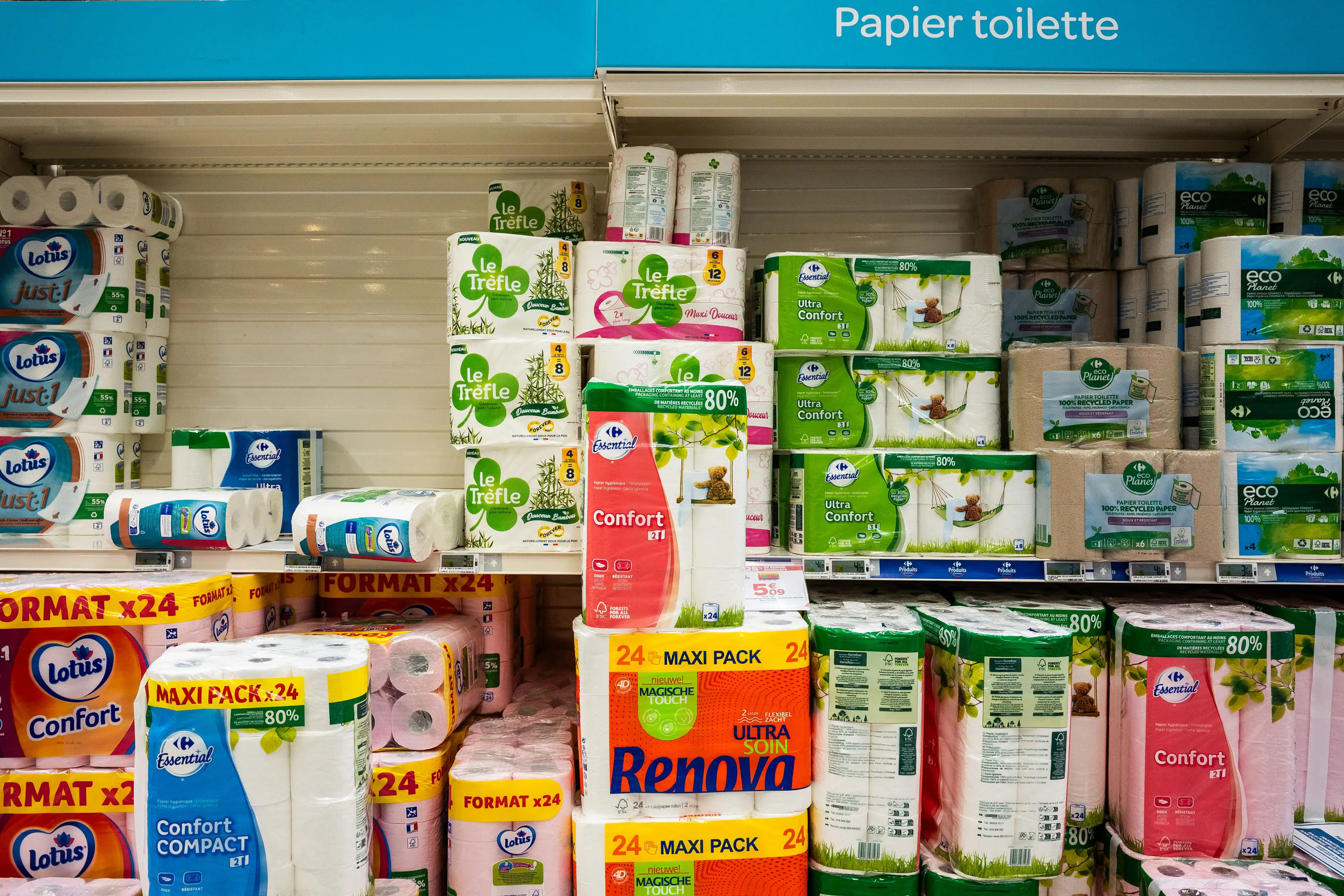 Toilet paper and tissues could see tariffs of up to 50 percent under Canada's retaliatory measures (Jc Milhet / Hans Lucas / AFP via Getty Images)