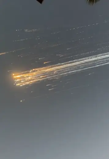 The debris was captured on social media (X/@ESPNMcGee)