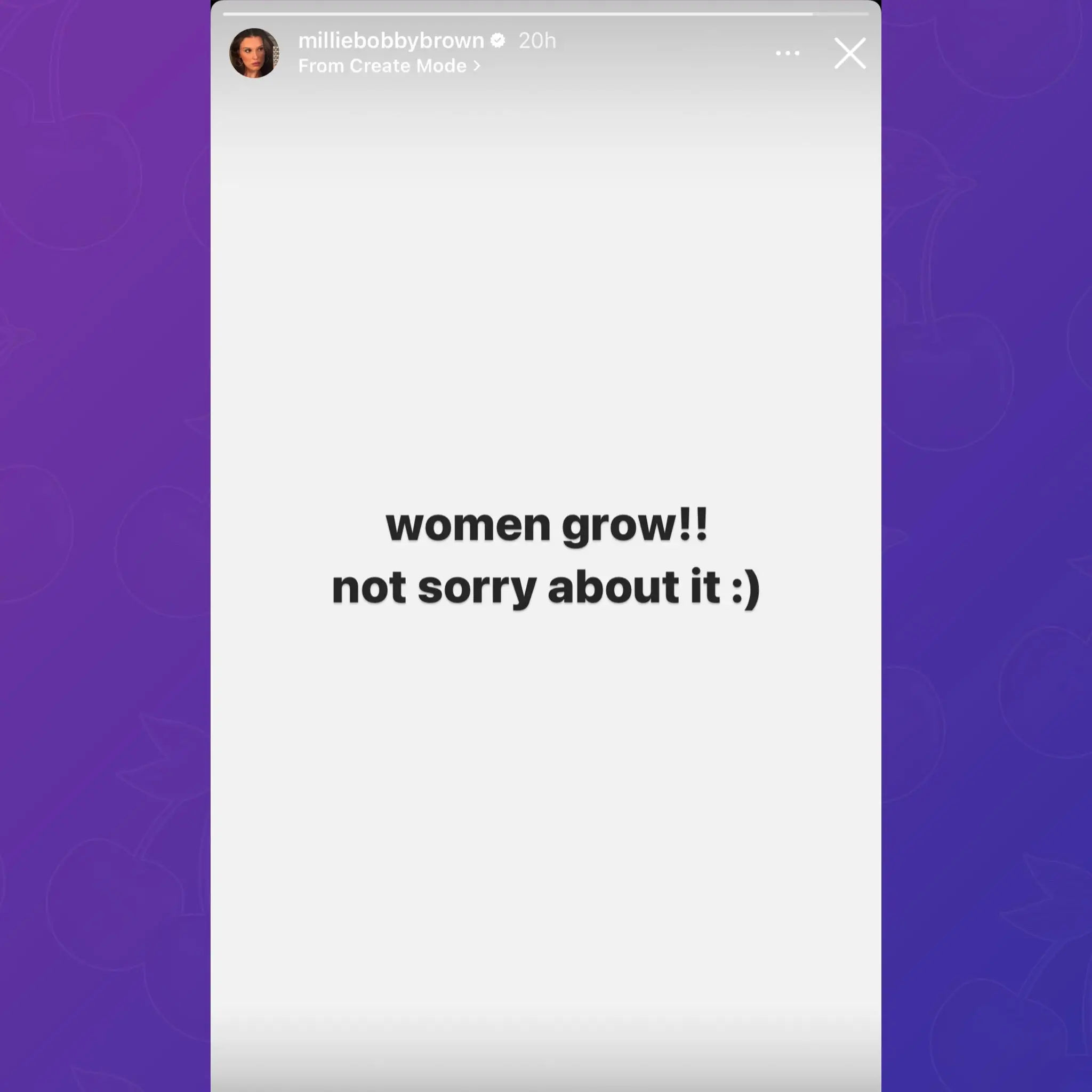 But she had a perfect response (Instagram/@millebobbybrown)