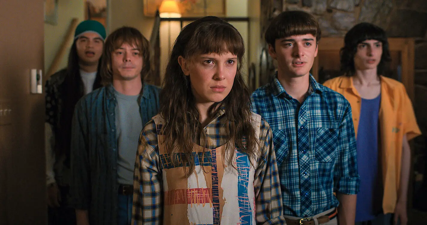 Millie Bobby Brown and her co-stars in Stranger Things (Netflix)
